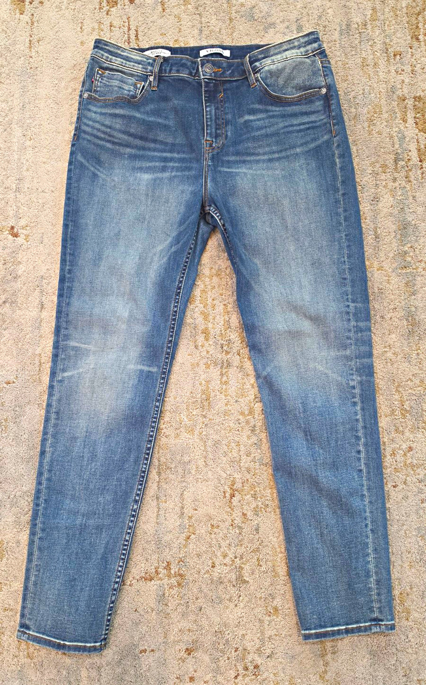 VIGOSS Women’s Blue Medium Wash Slim Skinny Stretch Denim Jeans Size 33